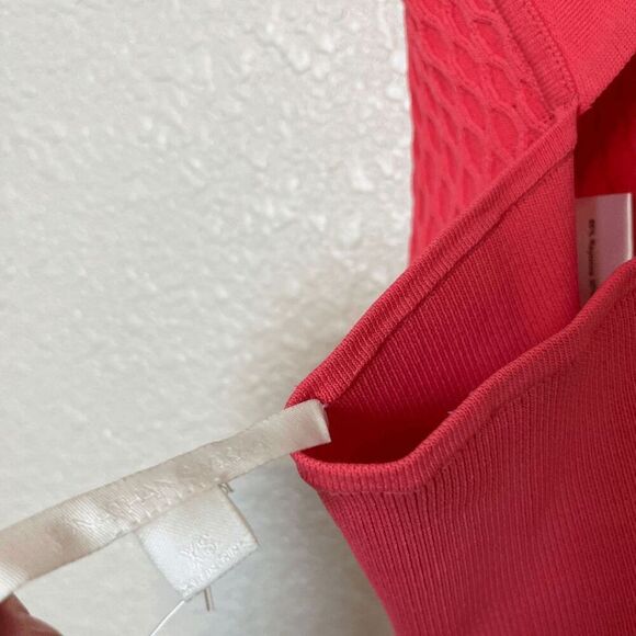 Jonathan Simkhai Hex Fence Pink Sleeveless Knit Crop Top Women's Size XS - Picture 4 of 10